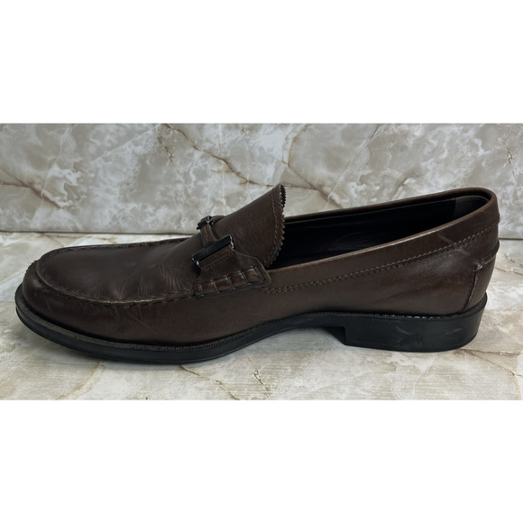 Tod\'s Buckle Loafers Shoes Men\'s Size 11 Brown Leather Dress City Italy main image 12